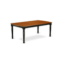 DOAV7BCHW 7Piece table and chair set with one Dover dining room table and 6 dining room chairs in a Black and Cherry Finish