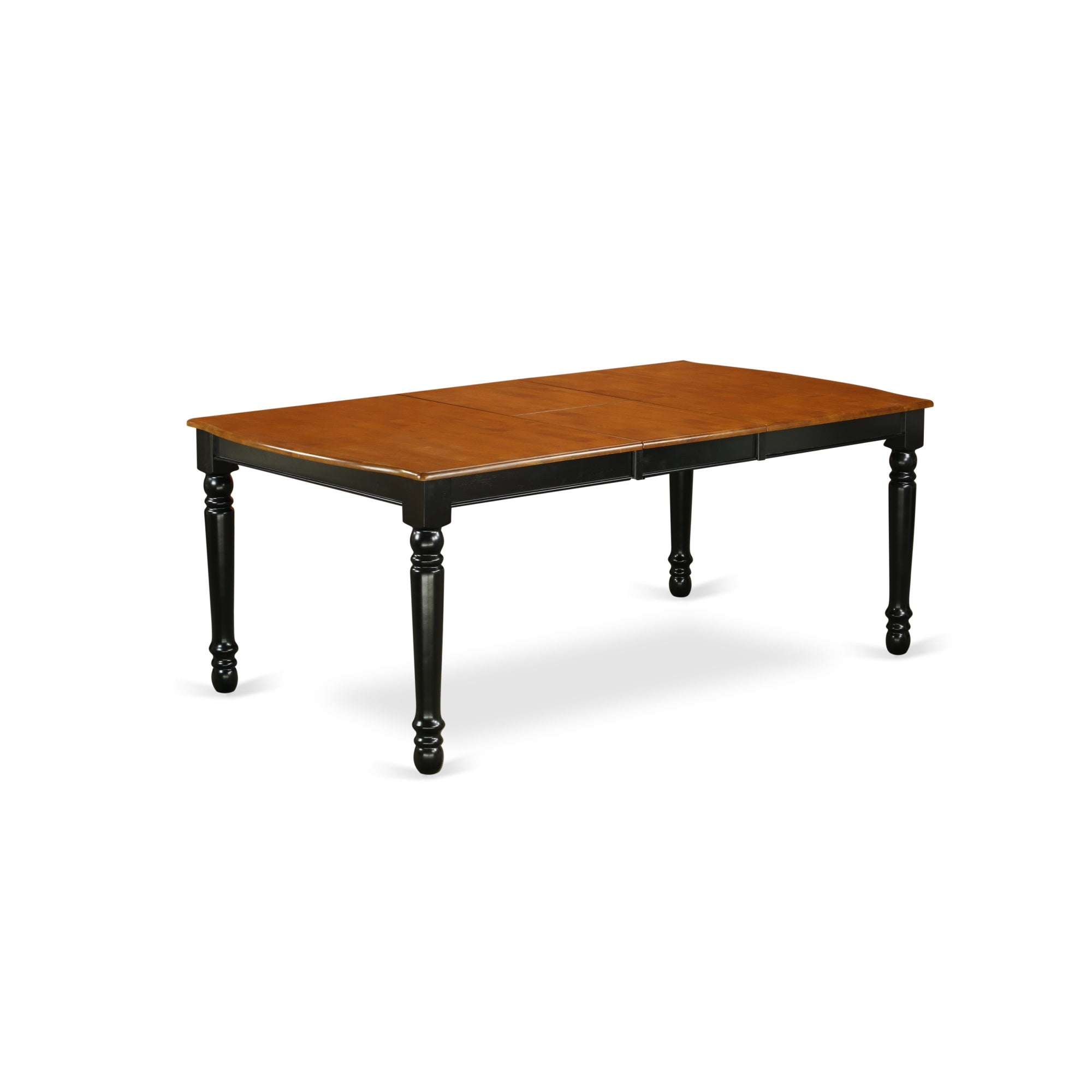 DOAV7BCHW 7Piece table and chair set with one Dover dining room table and 6 dining room chairs in a Black and Cherry Finish