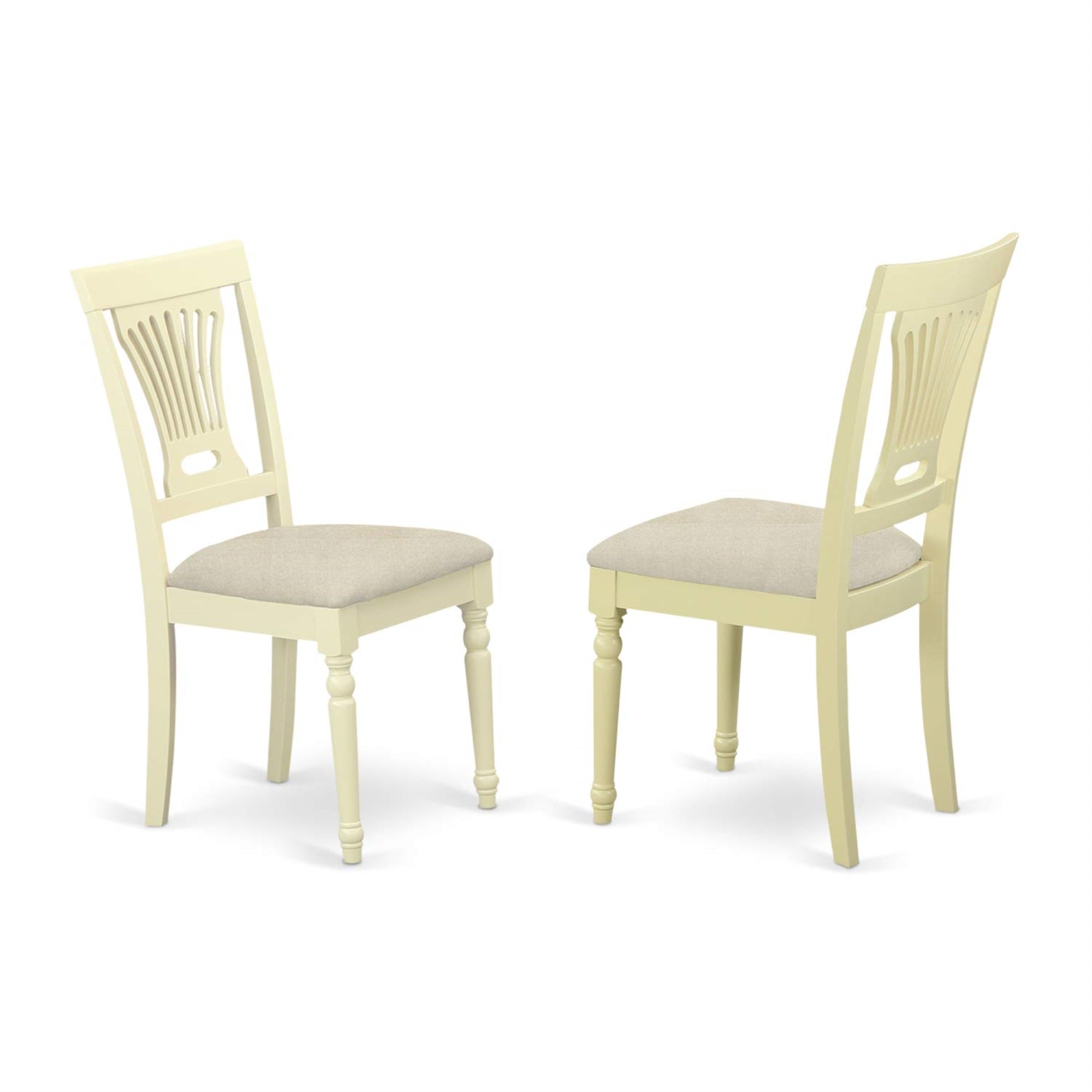 East West Furniture DOPL5-WHI-C 5 Piece Dinette Set for 4 Includes a Rectangle Dining Room Table with Butterfly Leaf and 4 Linen Fabric Kitchen Dining Chairs, 42x78 Inch, Buttermilk & Cherry