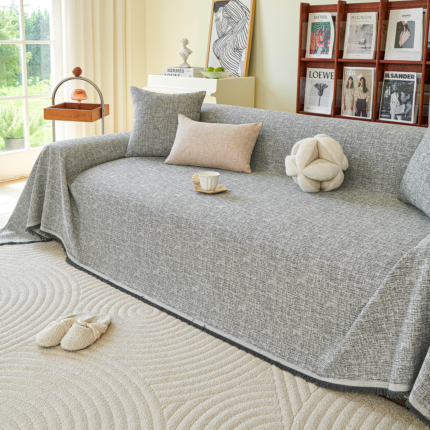 Decorative Furniture Protector Sofa Throw Cover for Loveseat, Sofa & Sectional Couch