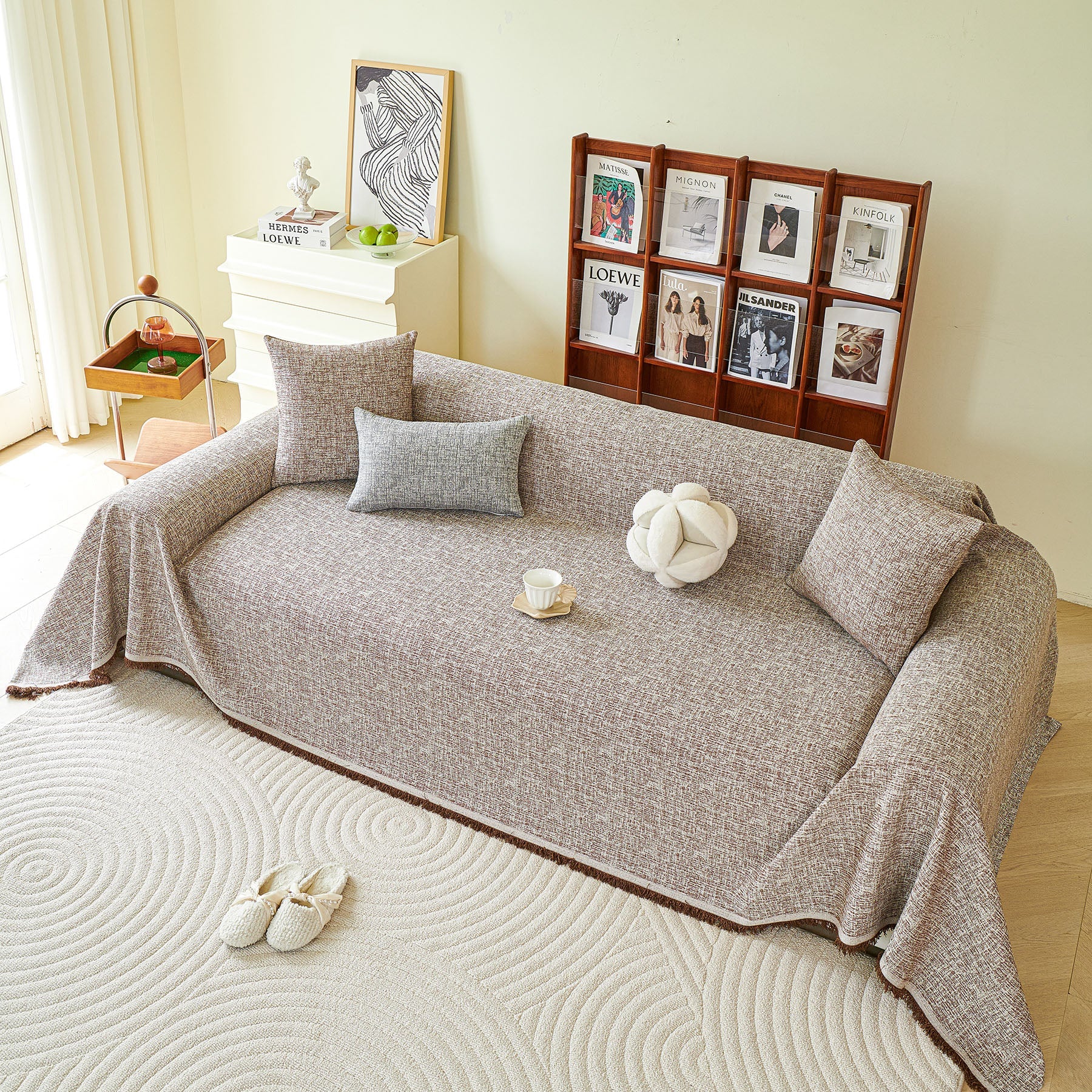 Decorative Furniture Protector Sofa Throw Cover for Loveseat, Sofa & Sectional Couch