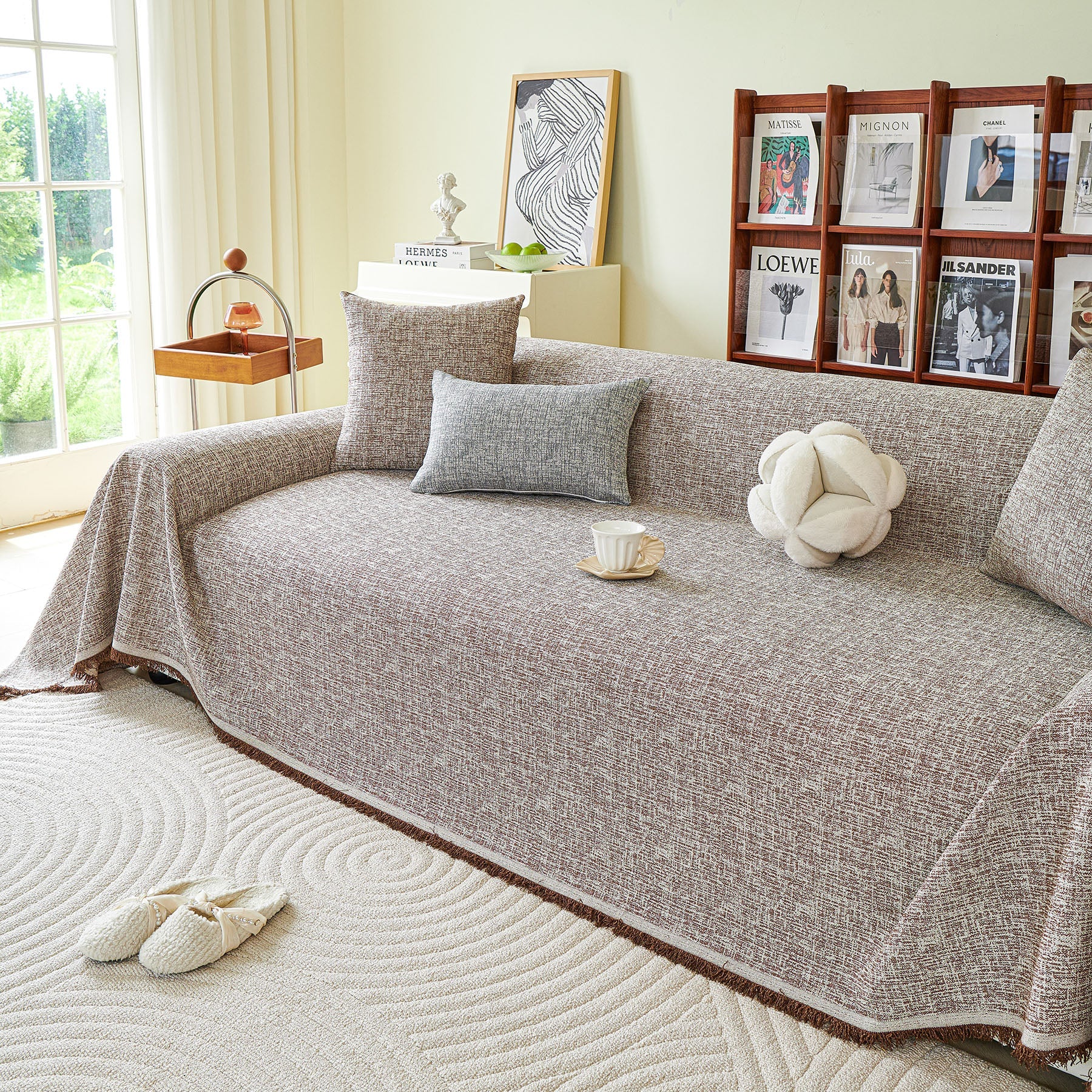 Decorative Furniture Protector Sofa Throw Cover for Loveseat, Sofa & Sectional Couch