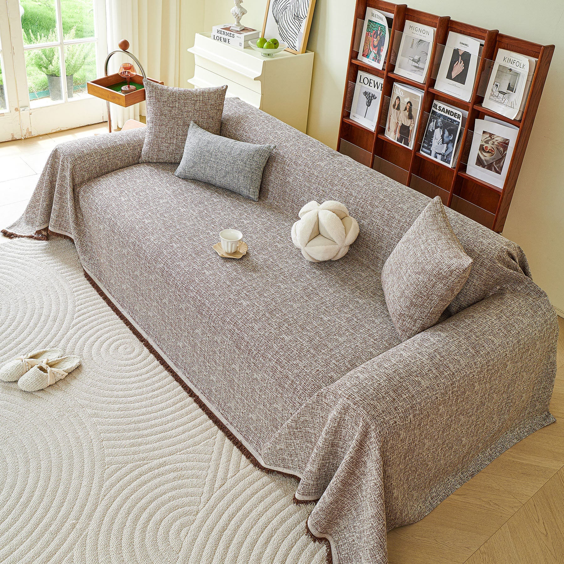 Decorative Furniture Protector Sofa Throw Cover for Loveseat, Sofa & Sectional Couch