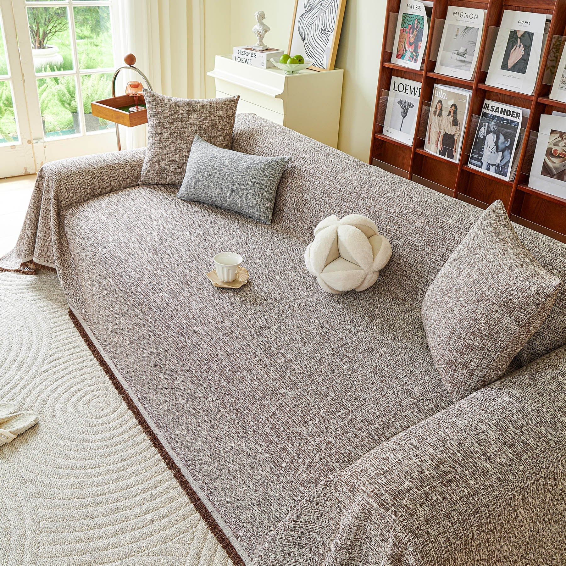 Decorative Furniture Protector Sofa Throw Cover for Loveseat, Sofa & Sectional Couch