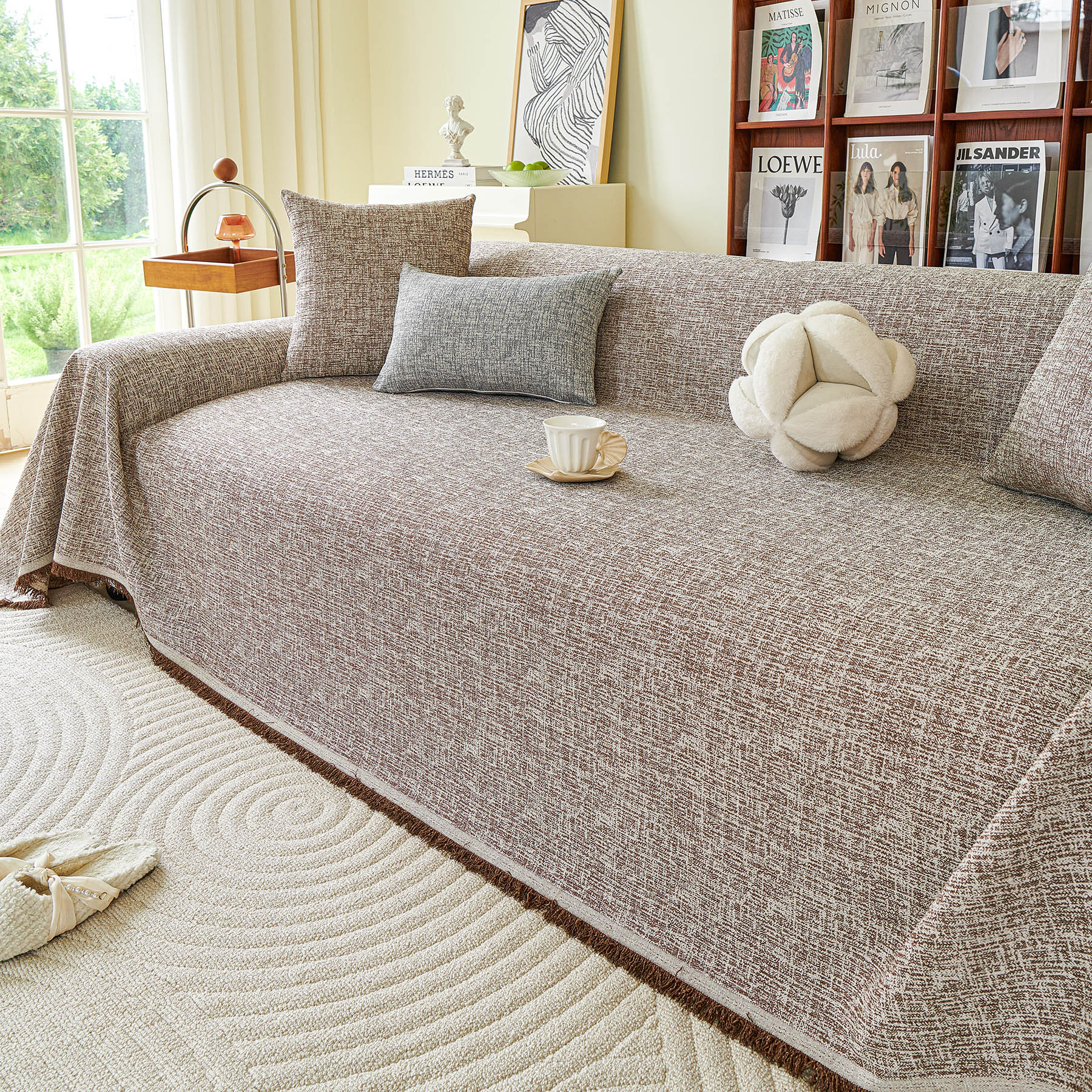 Decorative Furniture Protector Sofa Throw Cover for Loveseat, Sofa & Sectional Couch