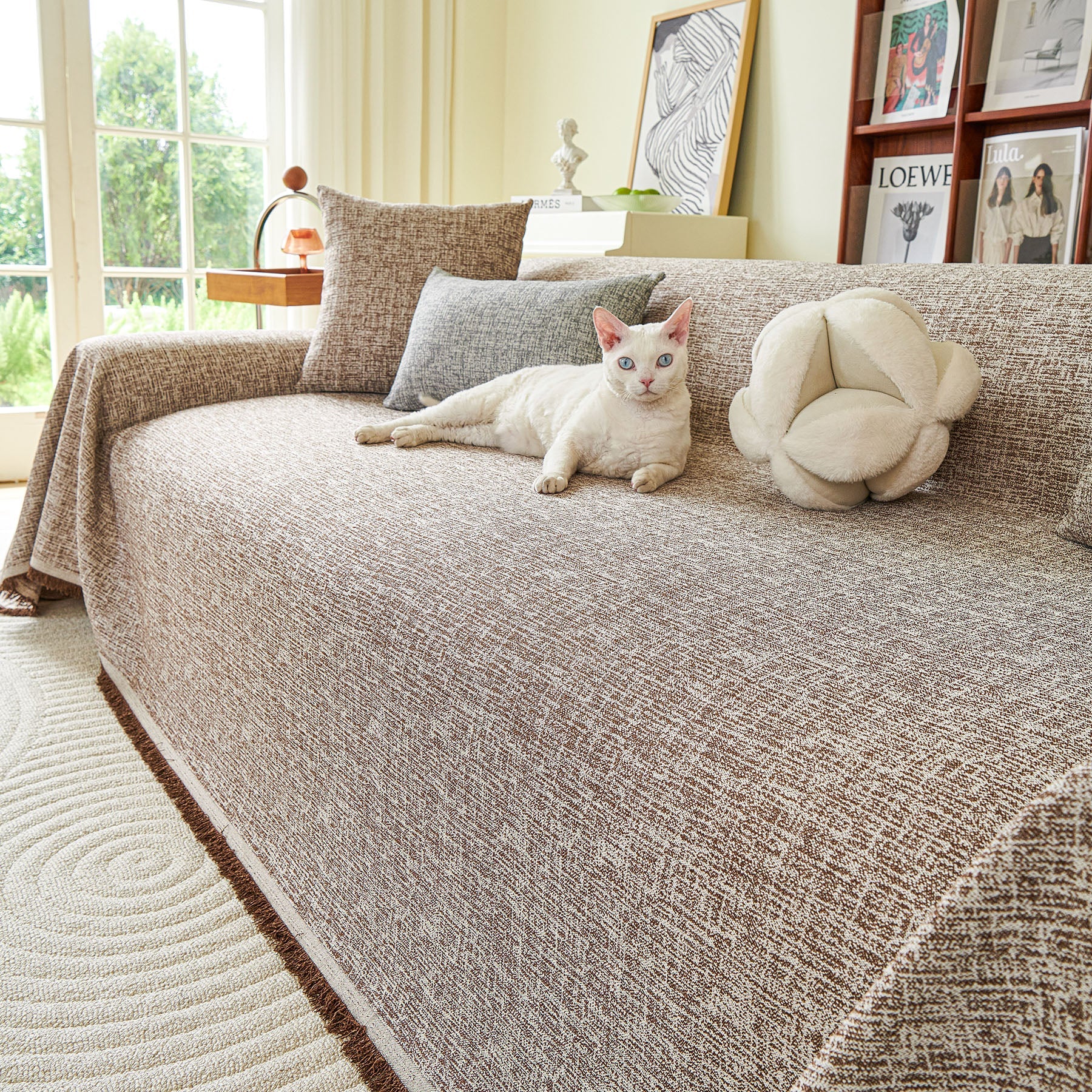 Decorative Furniture Protector Sofa Throw Cover for Loveseat, Sofa & Sectional Couch