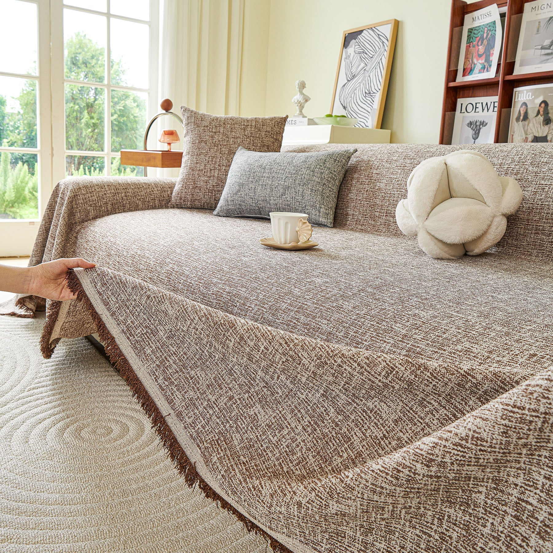 Decorative Furniture Protector Sofa Throw Cover for Loveseat, Sofa & Sectional Couch