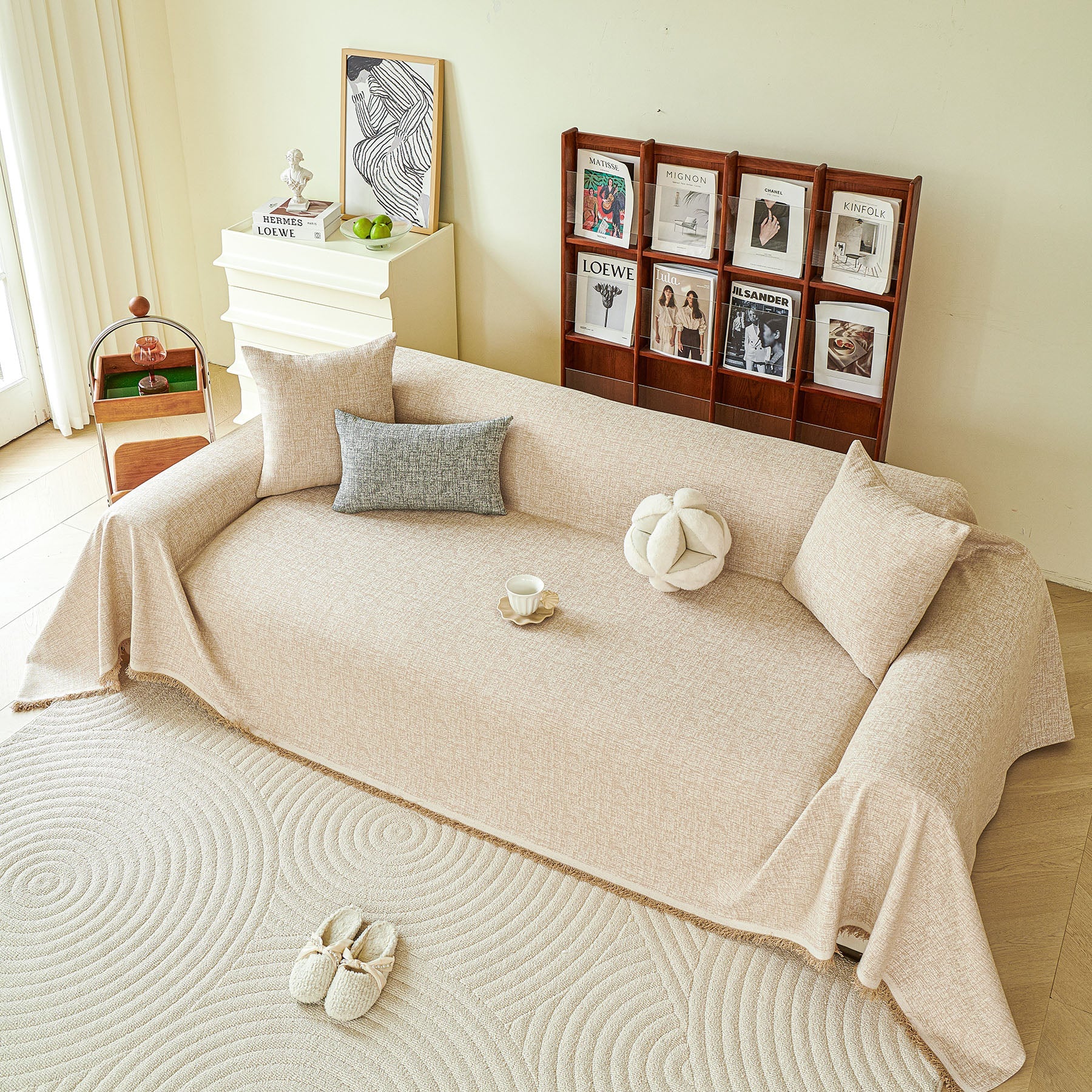 Decorative Furniture Protector Sofa Throw Cover for Loveseat, Sofa & Sectional Couch