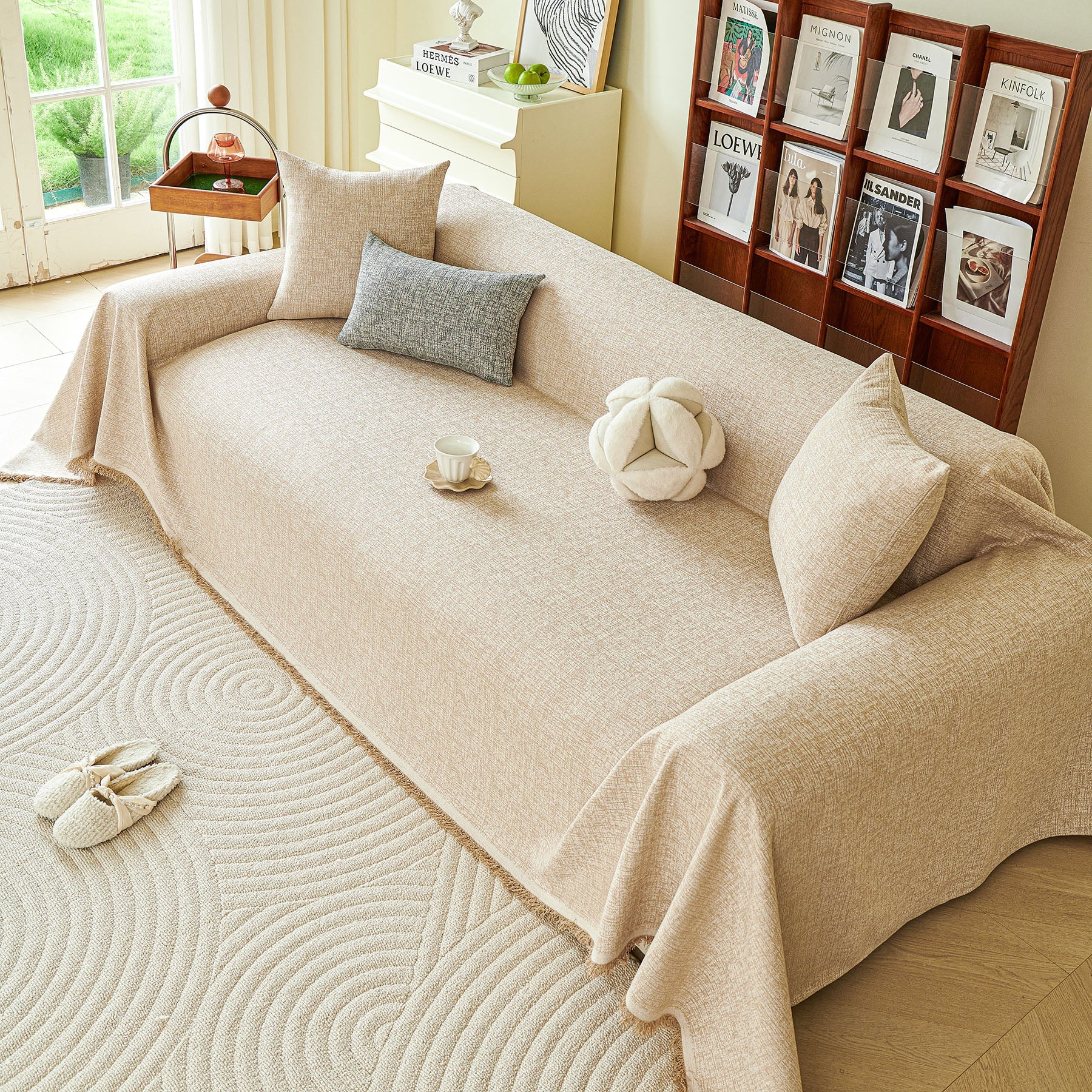 Decorative Furniture Protector Sofa Throw Cover for Loveseat, Sofa & Sectional Couch