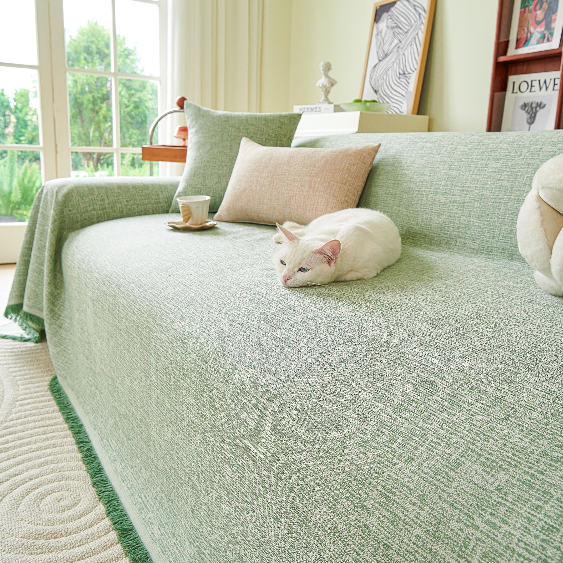 Decorative Furniture Protector Sofa Throw Cover for Loveseat, Sofa & Sectional Couch
