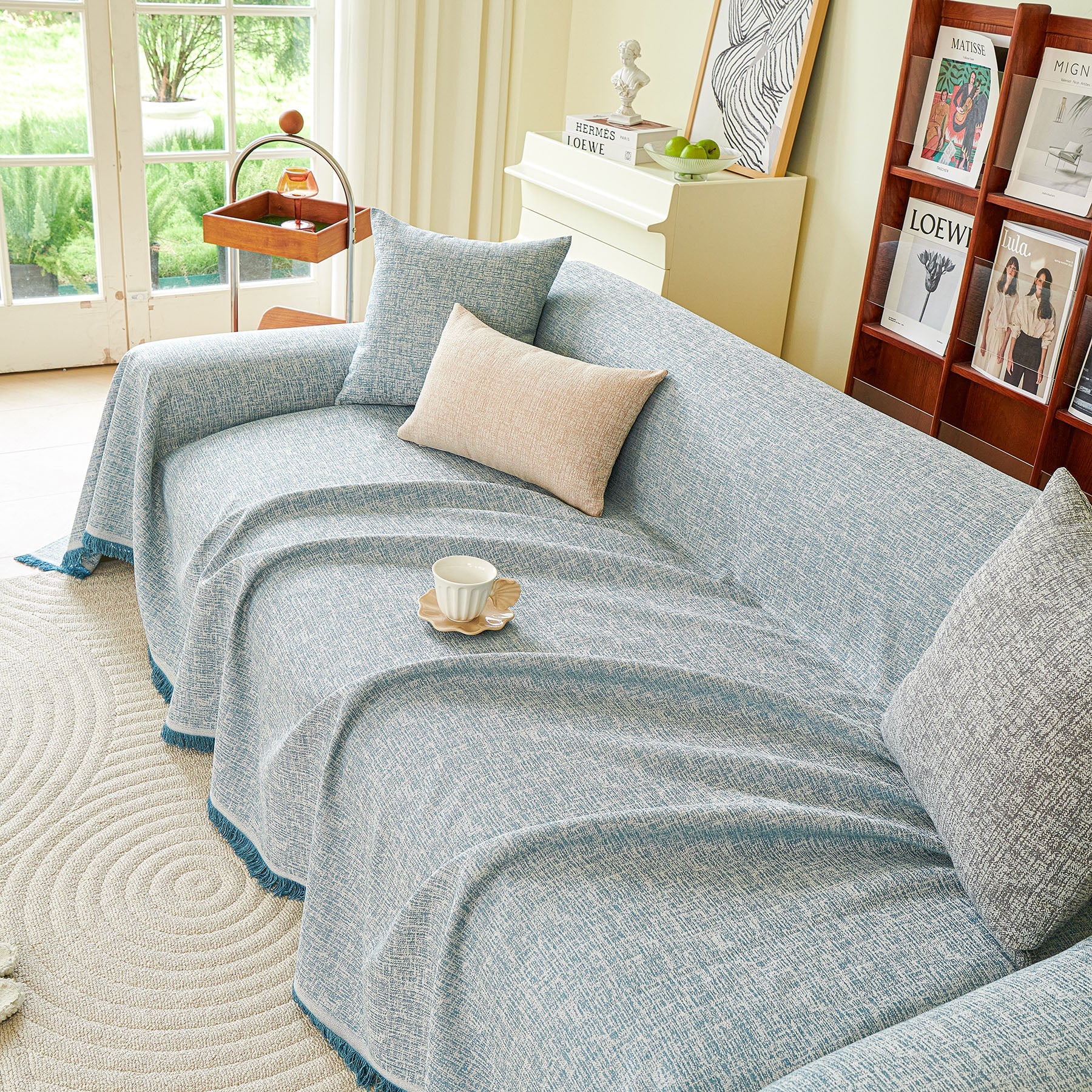 Decorative Furniture Protector Sofa Throw Cover for Loveseat, Sofa & Sectional Couch