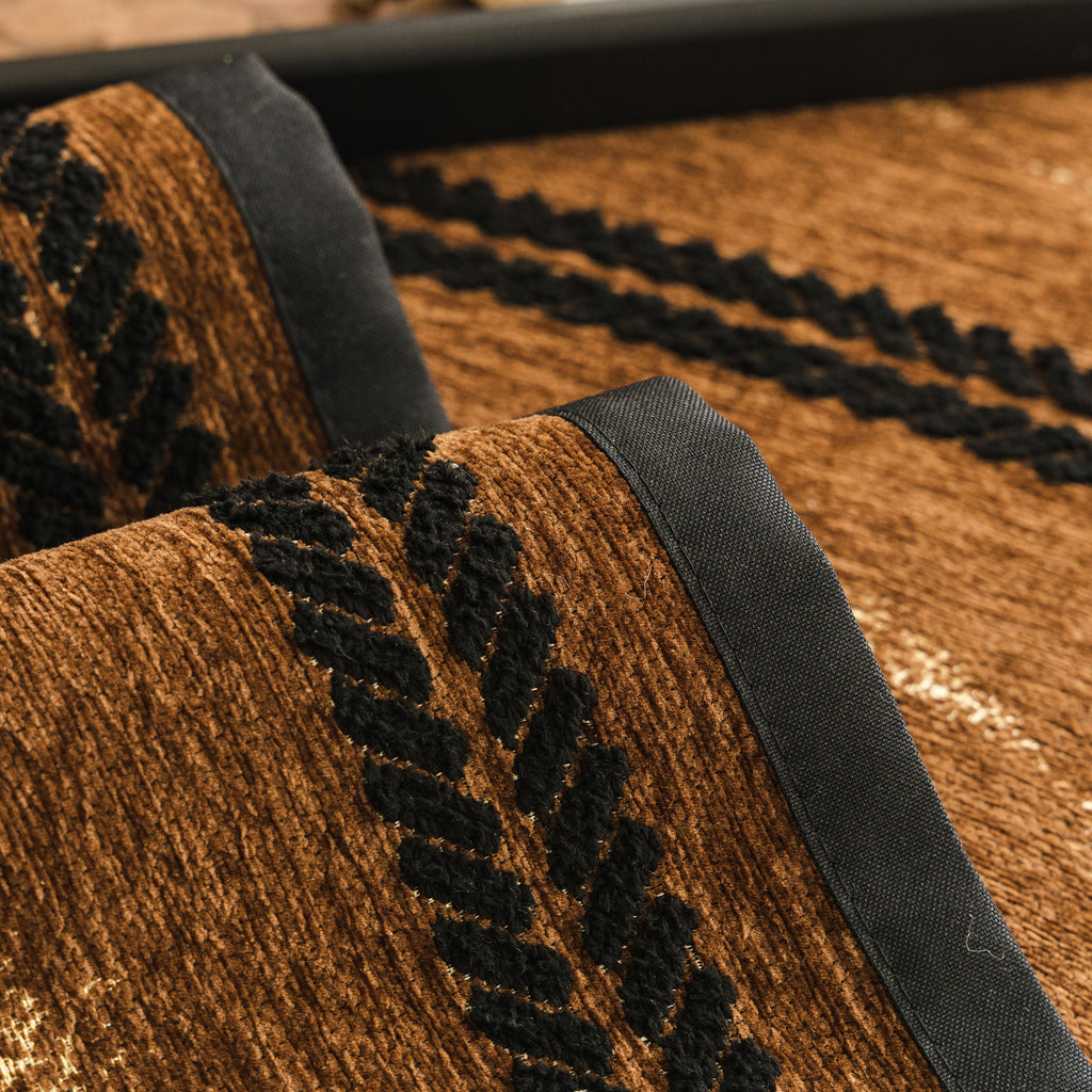 Non-Slip Sofa Cover with Thick Chenille Texture Woven Stripe Couch Protector Throw