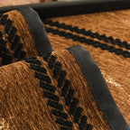 Non-Slip Sofa Cover with Thick Chenille Texture Woven Stripe Couch Protector Throw