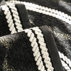 Non-Slip Sofa Cover with Thick Chenille Texture Woven Stripe Couch Protector Throw