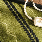 Non-Slip Sofa Cover with Thick Chenille Texture Woven Stripe Couch Protector Throw