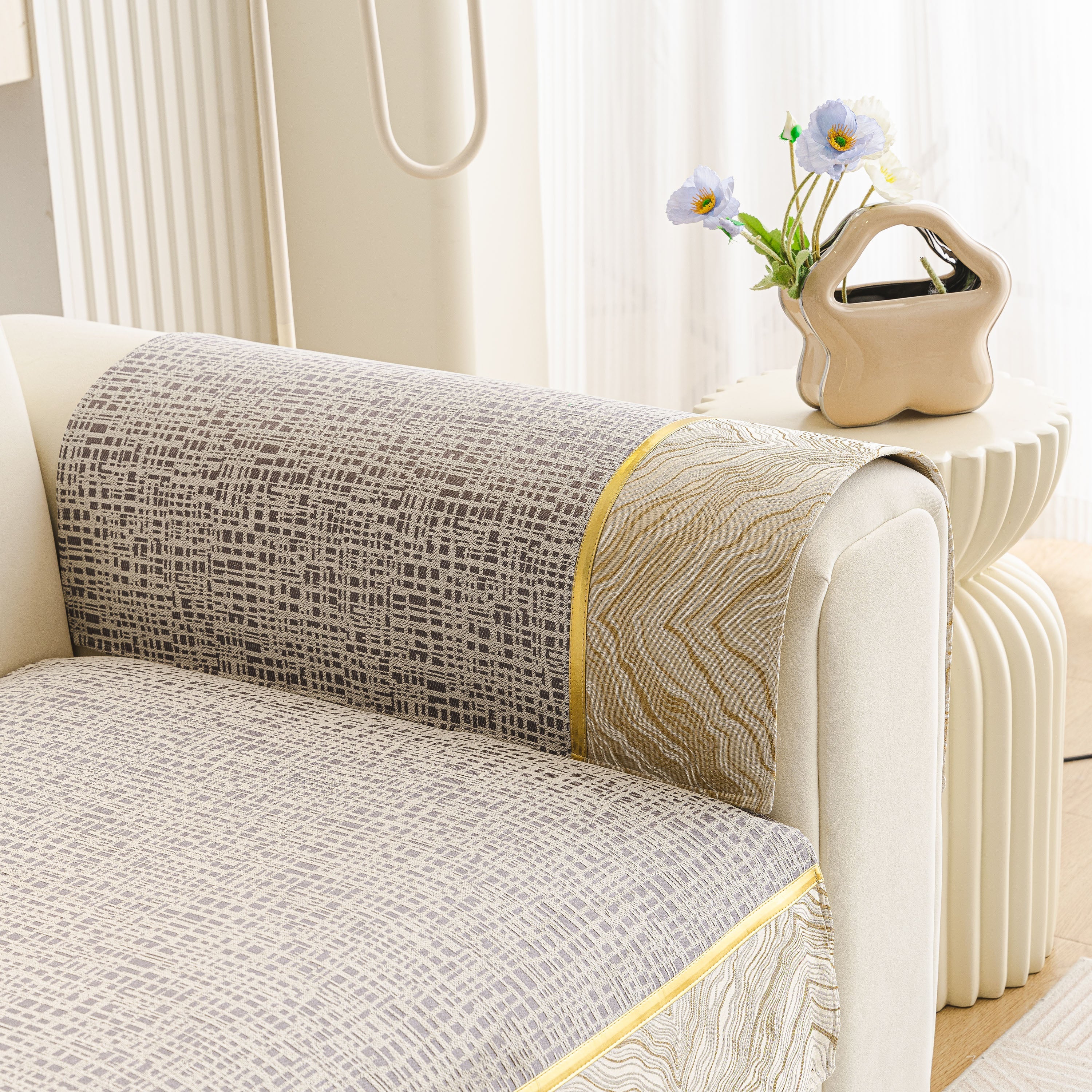 Modern Non-Slip Couch Slipcover, Soft, Durable & Washable Furniture Protector