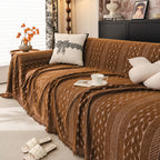 Sofa Cover Blanket Throw with Tassels, Decorative Furniture Protector for Dogs/Pets