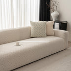 3D Jacquard Geometric Sofa Cover, High Stretch Soft Polar Fleece Slipcover for Couch