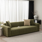 3D Jacquard Geometric Sofa Cover, High Stretch Soft Polar Fleece Slipcover for Couch