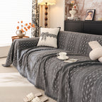 Sofa Cover Blanket Throw with Tassels, Decorative Furniture Protector for Dogs/Pets