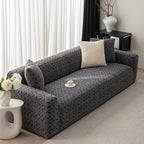 3D Jacquard Geometric Sofa Cover, High Stretch Soft Polar Fleece Slipcover for Couch