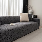 3D Jacquard Geometric Sofa Cover, High Stretch Soft Polar Fleece Slipcover for Couch