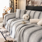 Faux Fur Sofa Cover Washable Furniture Protector for Sectional Warm & Fuzzy Slipcover