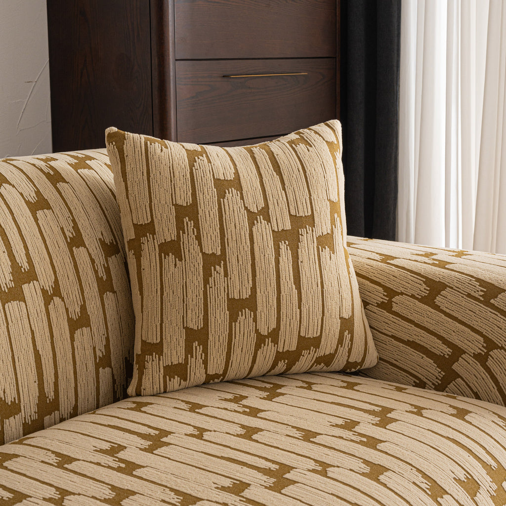 Plush Fleece Stretch Sofa Cover, Super Soft Textured Geometric Couch Slipcover