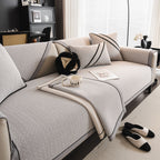 Herringbone Couch Protector for Pets, Non-Slip Washable Sectional Couch Covers
