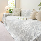 Cooling Botanical Jacquard Couch Cover Decorative Furniture Cover for Loveseat & Sofas