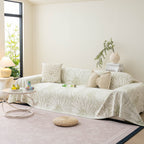 Cooling Botanical Jacquard Couch Cover Decorative Furniture Cover for Loveseat & Sofas