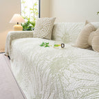 Cooling Botanical Jacquard Couch Cover Decorative Furniture Cover for Loveseat & Sofas