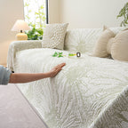 Cooling Botanical Jacquard Couch Cover Decorative Furniture Cover for Loveseat & Sofas