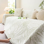 Cooling Botanical Jacquard Couch Cover Decorative Furniture Cover for Loveseat & Sofas