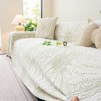 Cooling Botanical Jacquard Couch Cover Decorative Furniture Cover for Loveseat & Sofas