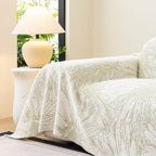 Cooling Botanical Jacquard Couch Cover Decorative Furniture Cover for Loveseat & Sofas