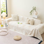 Cooling Botanical Jacquard Couch Cover Decorative Furniture Cover for Loveseat & Sofas