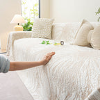 Cooling Botanical Jacquard Couch Cover Decorative Furniture Cover for Loveseat & Sofas