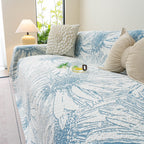 Cooling Botanical Jacquard Couch Cover Decorative Furniture Cover for Loveseat & Sofas