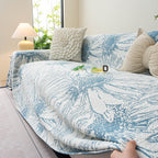 Cooling Botanical Jacquard Couch Cover Decorative Furniture Cover for Loveseat & Sofas