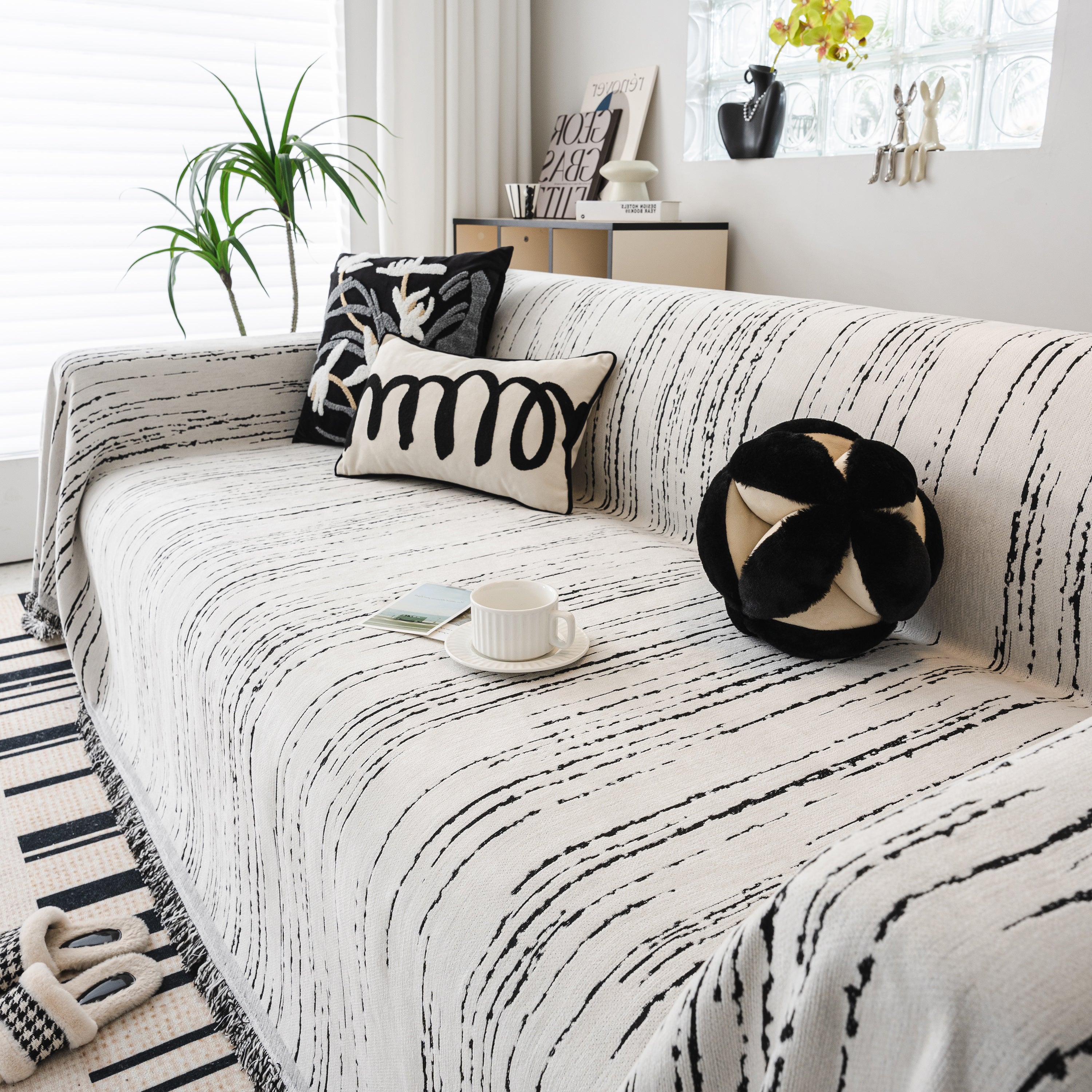 Slip Covers for Sofas, Sofa Throw Cover Soft Chenille Sofa Bed Cover, L Shaped Sectional Couch Covers