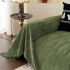 Washable Textured Sofa Cover Throw for Pets, Dogs Furniture Protector with Tassels
