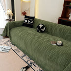 Washable Textured Sofa Cover Throw for Pets, Dogs Furniture Protector with Tassels