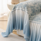 French Chic Style Ruffle Rose Cover Throw for Sofas, Decorative Sectional Covers