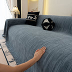 Washable Textured Sofa Cover Throw for Pets, Dogs Furniture Protector with Tassels