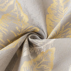Leaf Jacquard Sofa Cover with Ruffle Skirt – Non-Slip Couch Protector with Sheer Hem