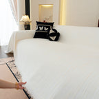 Washable Textured Sofa Cover Throw for Pets, Dogs Furniture Protector with Tassels