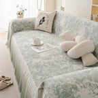 French Chic Style Ruffle Rose Cover Throw for Sofas, Decorative Sectional Covers