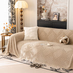 Plush Fleece Washable Sofa Throw Blanket, Soft & Cozy Furniture Protector for Couch
