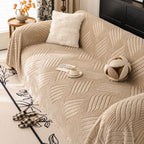 Plush Fleece Washable Sofa Throw Blanket, Soft & Cozy Furniture Protector for Couch